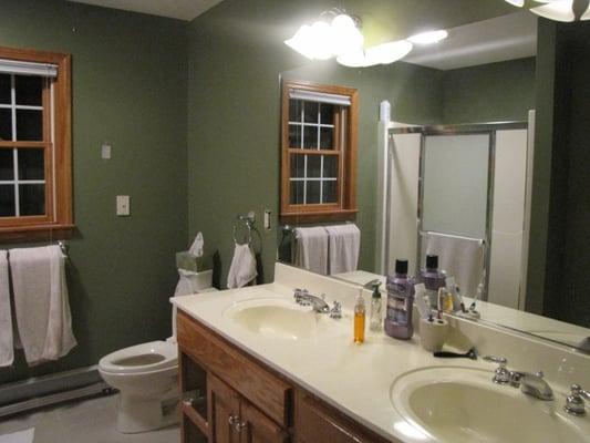 BEFORE: A complete bathroom renovation with a custom shower pan and detailed finish work