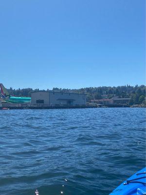 The rowing center from the lake