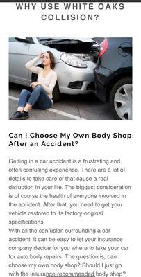 Why choose us over an insurance recommended shop?