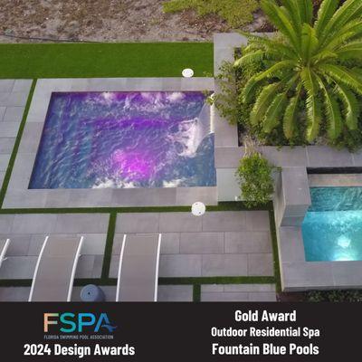 Fountain Blue Pool  - FSPA 2024 Design Award