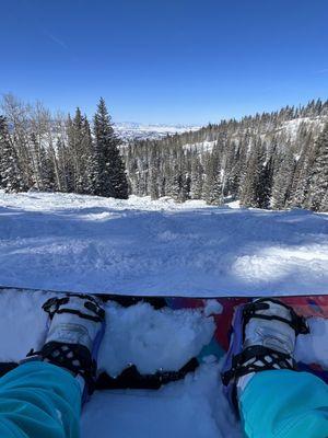 Snowboarding in Steamboat, Colorado