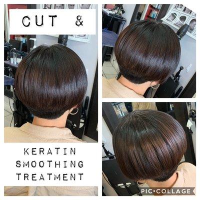 Cut & Keratin Smoothing Treatment