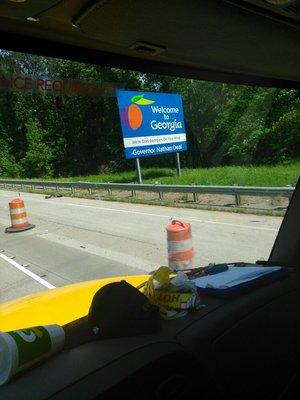 Headed back into Georgia from New Jersey.