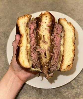 Delivery cheeseburger (without the bone marrow aioli)