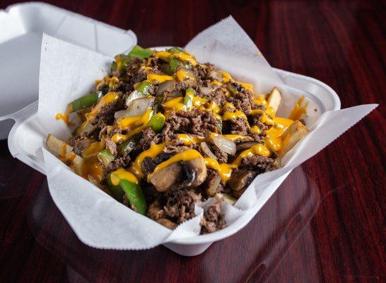 Loaded Philly Fries @Bombhoagie.com