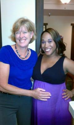 Me and Dr. Reimnitz....days before my delivery.  Just love her.