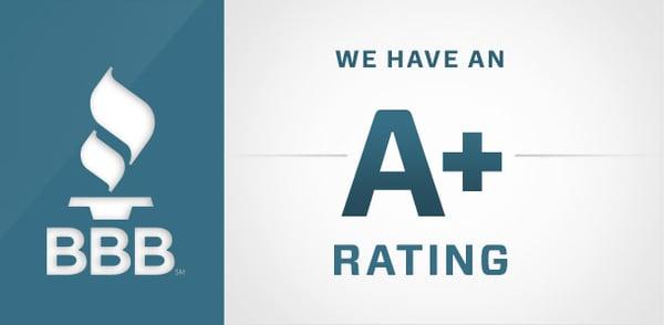 A+ Rating with the Better Business Bureau