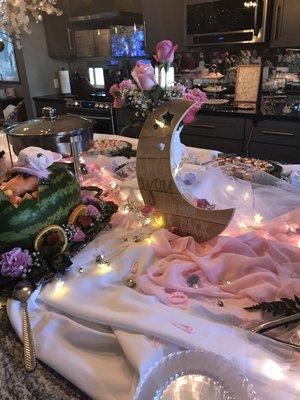 Catering shot from a recent baby shower. 
We love our catering customers to the moon and back!