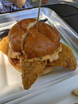 Fried fish sandwich