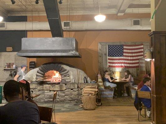 Dining room with fire oven!