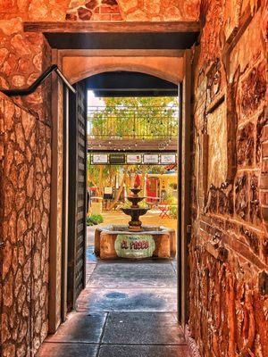 Entryway to courtyard and tasting room