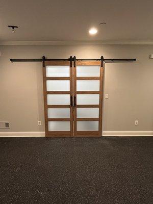 Barn door installation