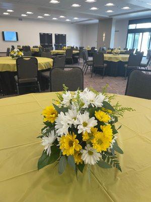 Daisies center pieces