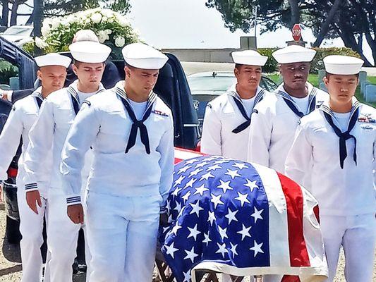 Pearl Harbor veteran being laid to rest at Fort Rosecrans.