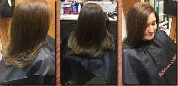 Want smoother, frizz free hair? We're Brazilian Blowout certified! Make an appointment today!