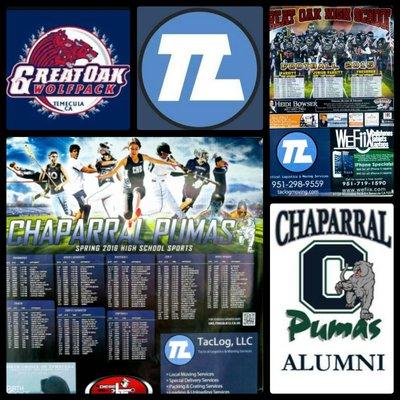 This will be the third year TacLog Moving, LLC has been able to contribute to Chaparral & Great Oak High Schools success. .