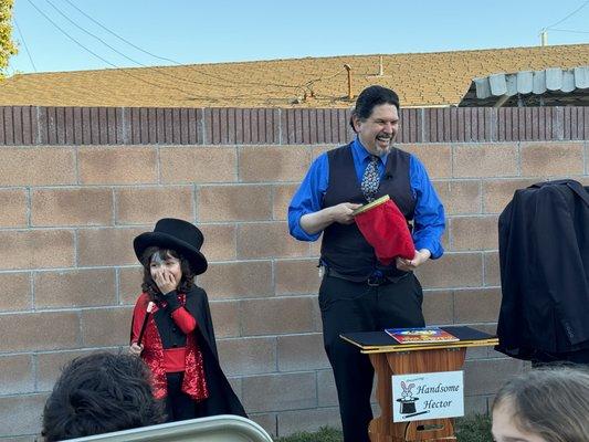 My daughter was the magician's special assistant.