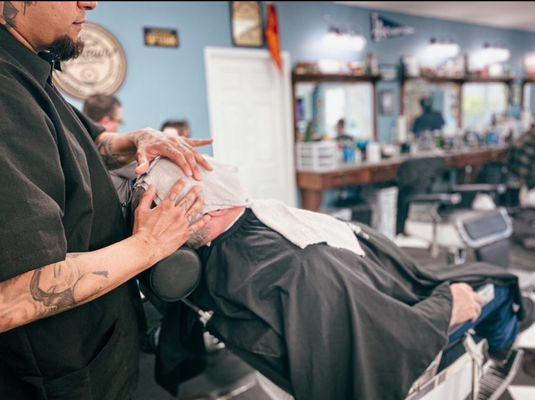 Hot towel shaves are relaxing