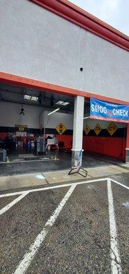 Smog check bays.