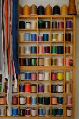 Assortment of colored threads