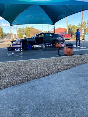 My Stormy (Honda Civic), being cleaned :-)