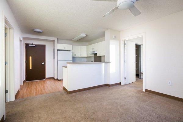 View looking into the kitchen area