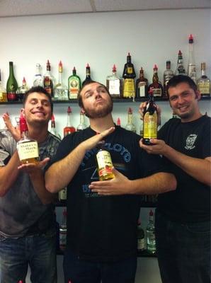 Three happy grads from ABC Bartending.