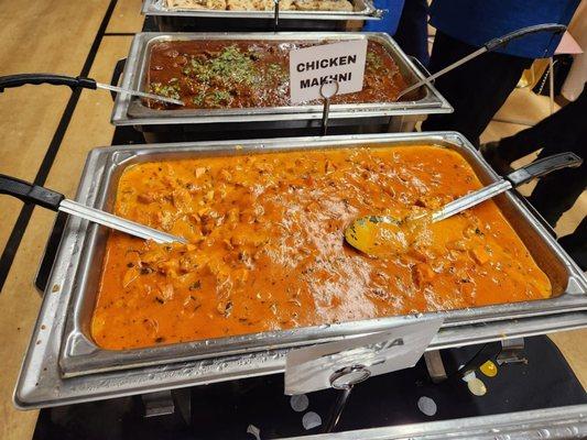 KADAI Lamb, Butter Chicken,Tawa Vegetable, Garlic Naan and Sweet Dishes.