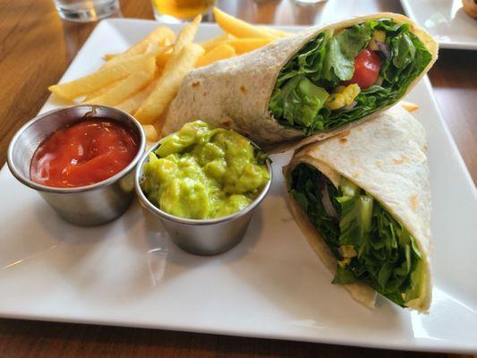 Southwest Wrap with fries