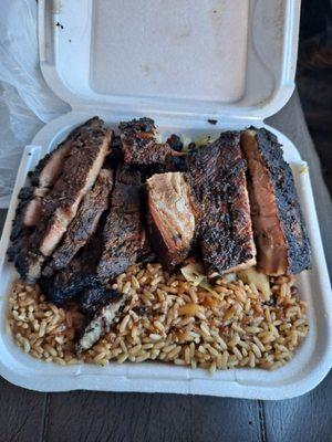 Jerk pork and Ribs