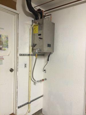 Newly installed Eternal tankless and a copper re-pipe by A-1 for our super customer's ''The Bukowski's.''