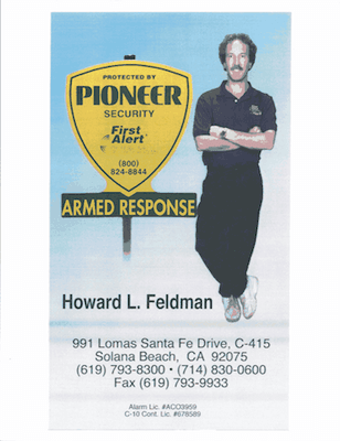 Pioneer Security business card circa 1993.