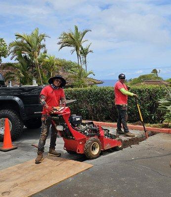 Underground work for light poles