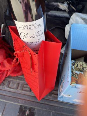 Wine and gift bag