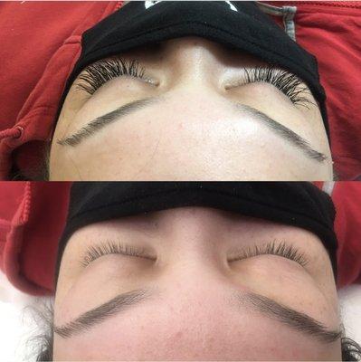 Classic Lash Extensions. Before & After