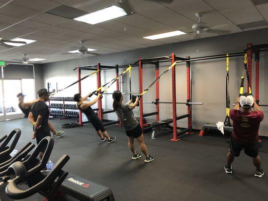 Our bi- weekly clinics. This last week was a TRX clinic put on by our Tough Cookie Trainer Anton Agulia.