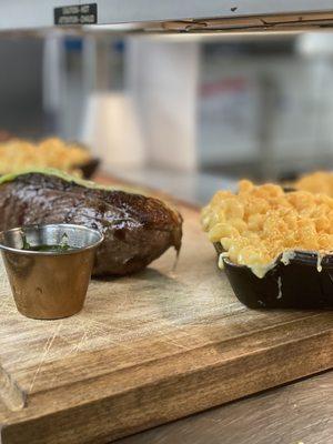 Picanha Steak with smoked Mac and cheese