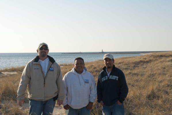 Gene Summy, Epi Morales and Percy Soria testing on Lake Michigan.