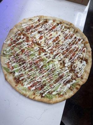 Chicken BLT Pizza and Chicken Bacon Tomatoes and Ranch Pizza