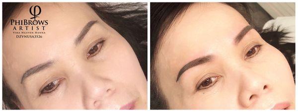 Fix bad tattoo brows with ombré shading