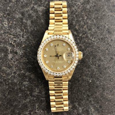 Ladies Rolex Ref. 69138 in 18k with factory diamond bezel and dial