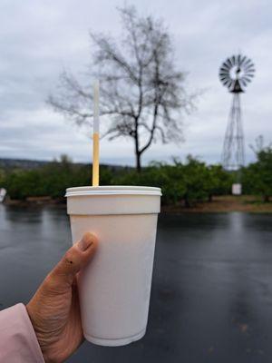 Mandarin orange milkshake that I already started drinking