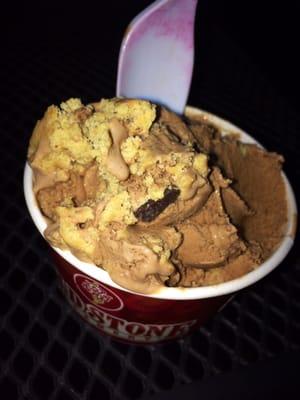 Chocolate with cookie dough mixed in