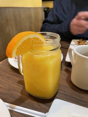 Orange juice. Fresh squeezed