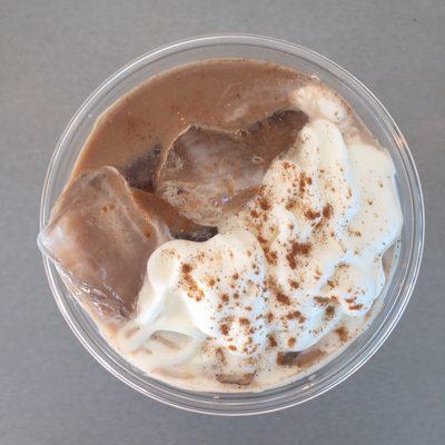 iced mocha with housemade whipped cream