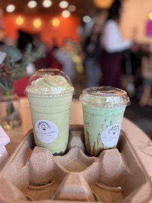 Avocado Smoothie and Pandan Coffee