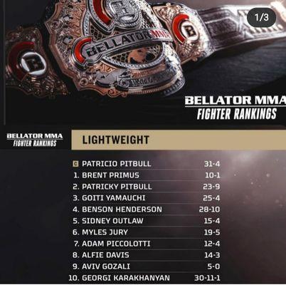 head coach ranked #10 in bellator