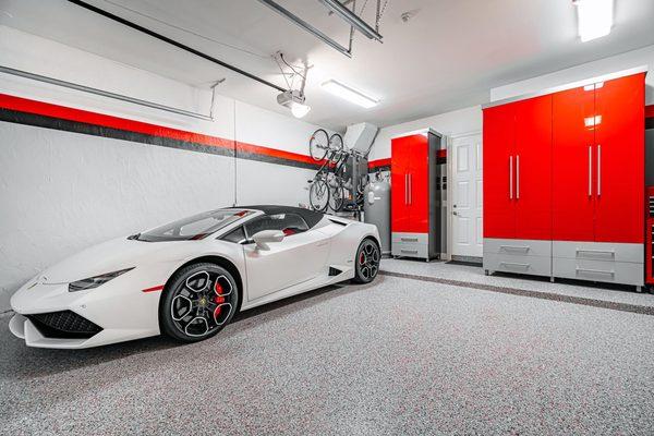 Custom Garage Storage and Flooring