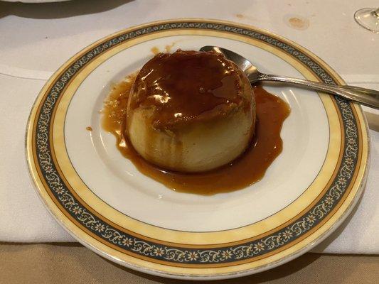 Homemade flan.