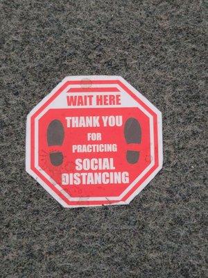 Social distancing sign